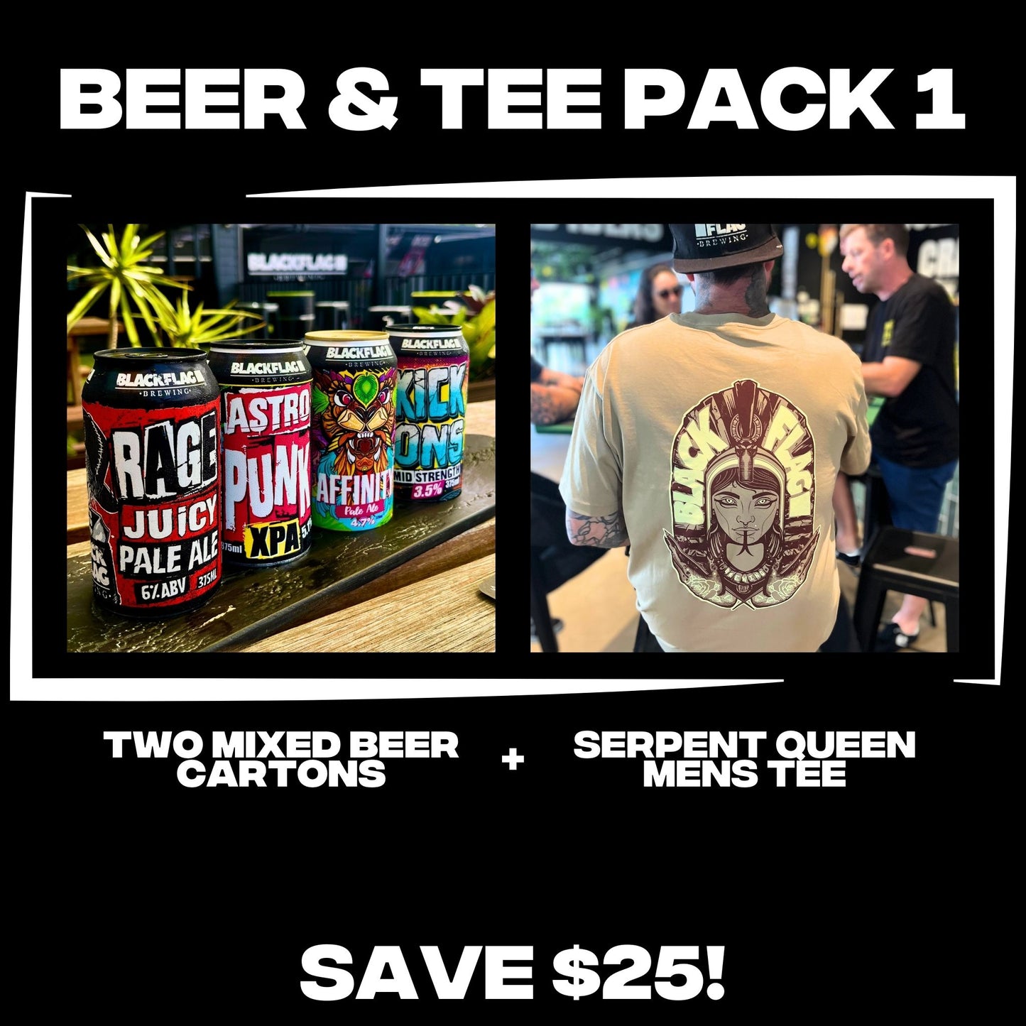 Blackflag Brewing Beer & Tee Bundle