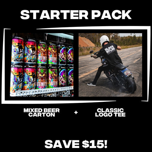 Blackflag Brewing beer and merchandise bundle.