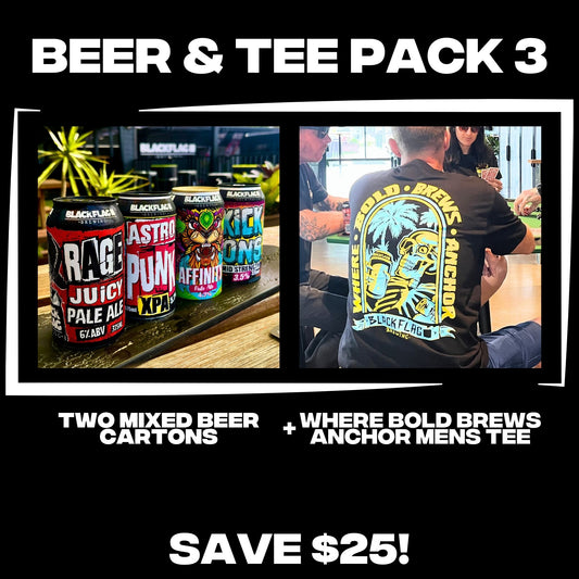 Blackflag Brewing Beer & Tee Bundle