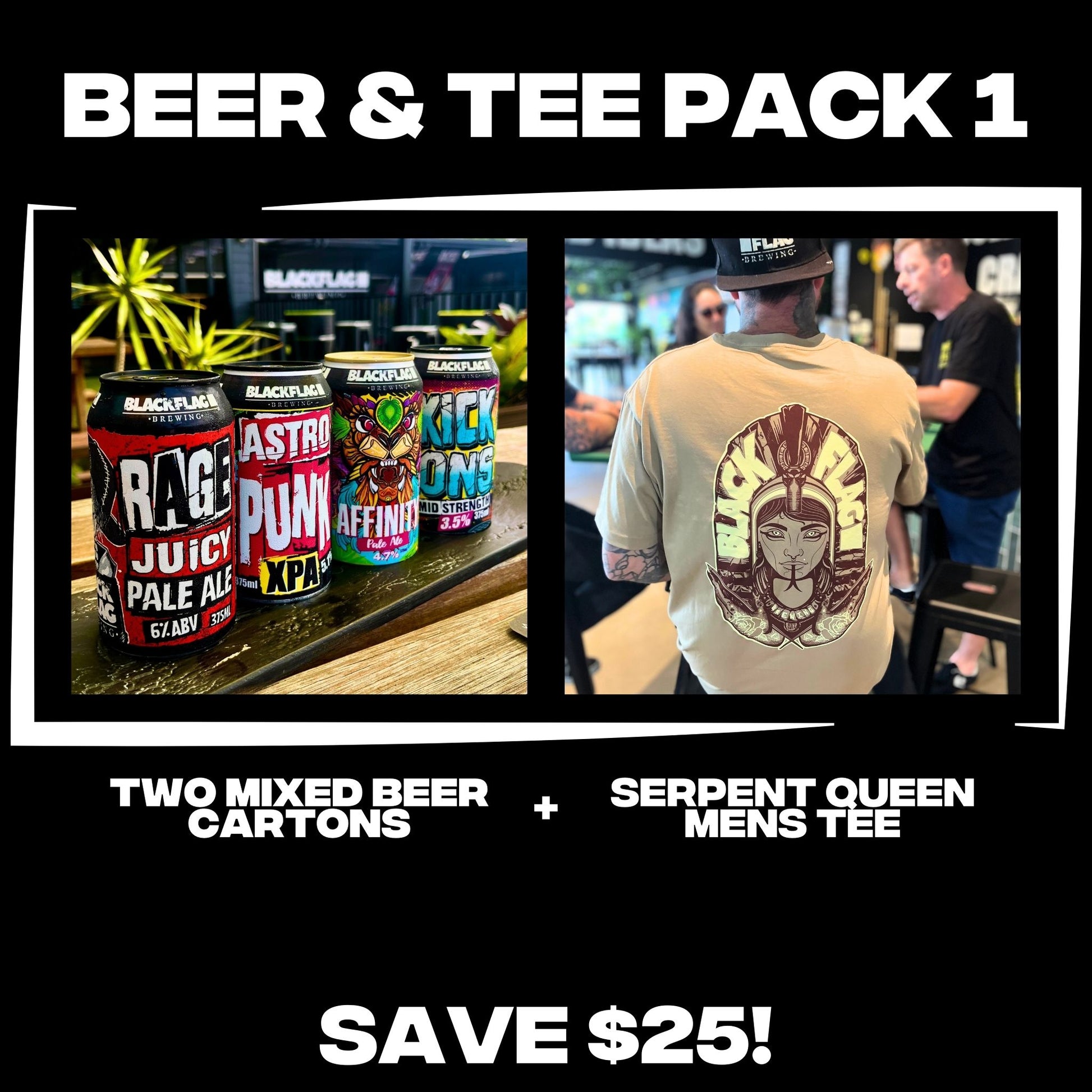 Blackflag Brewing Beer & Tee Bundle