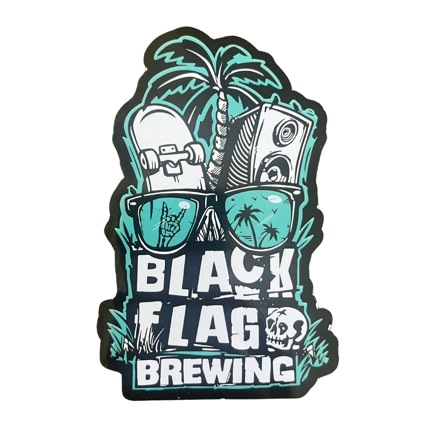 Blackflag Brewing souvenir sticker pack.
