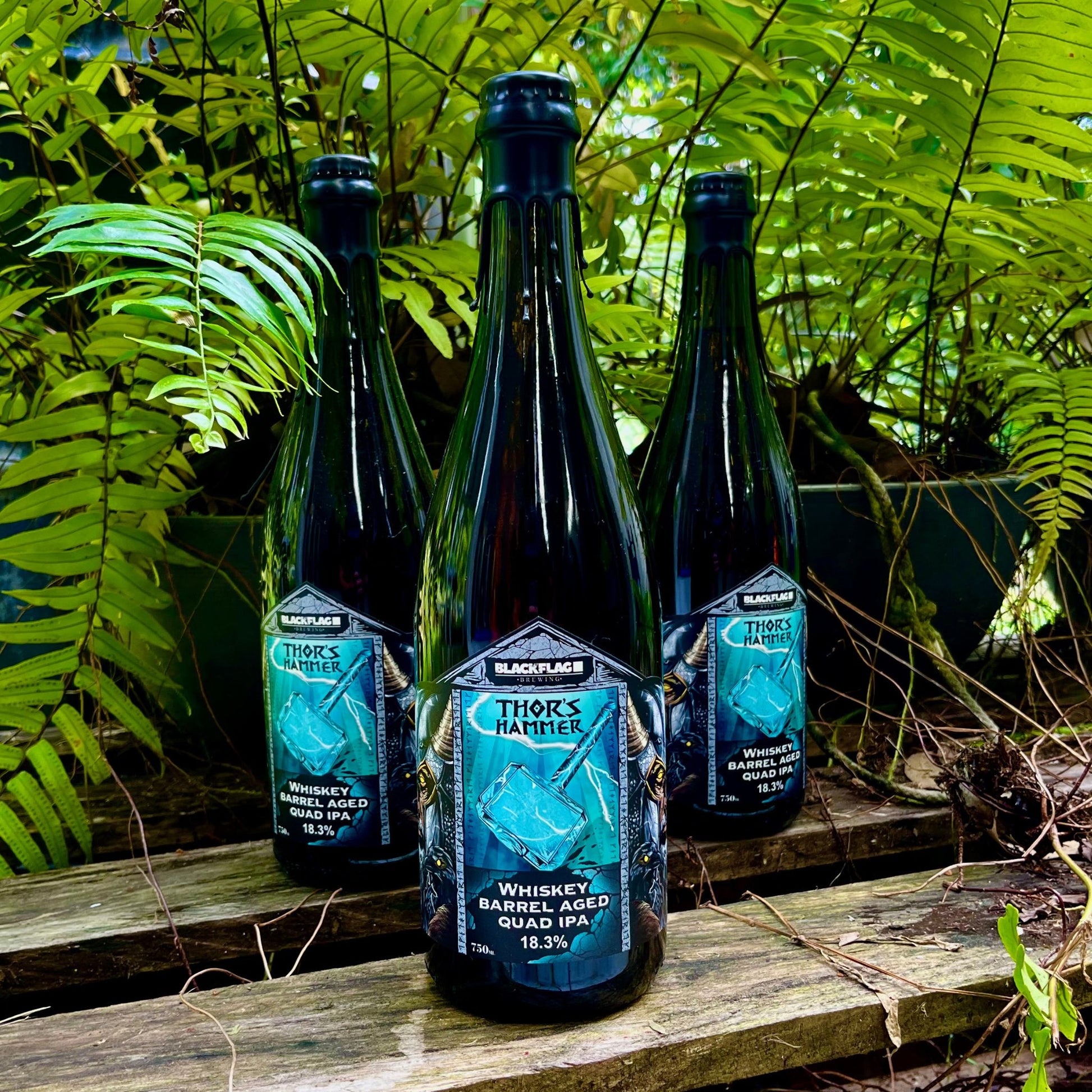 Blackflag Brewing Barrel Aged Quad IPA Thor's Hammer