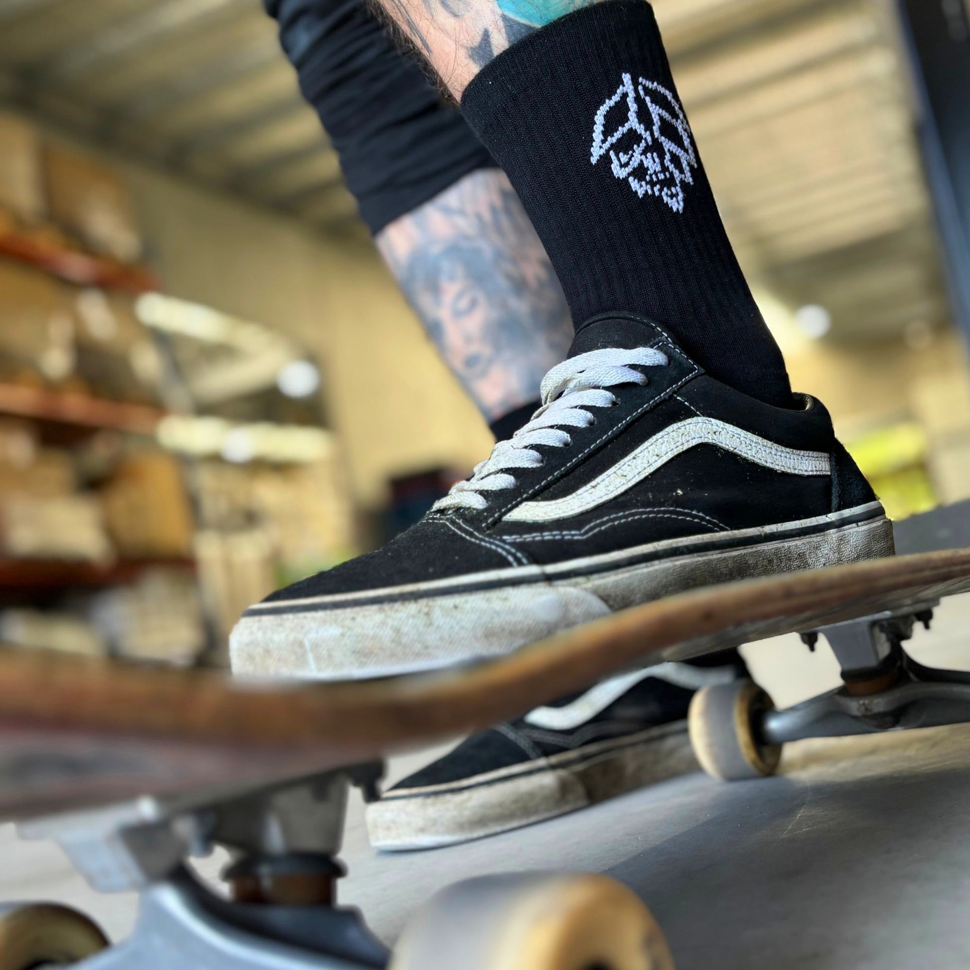 Blackflag Hop Skull Crew Socks