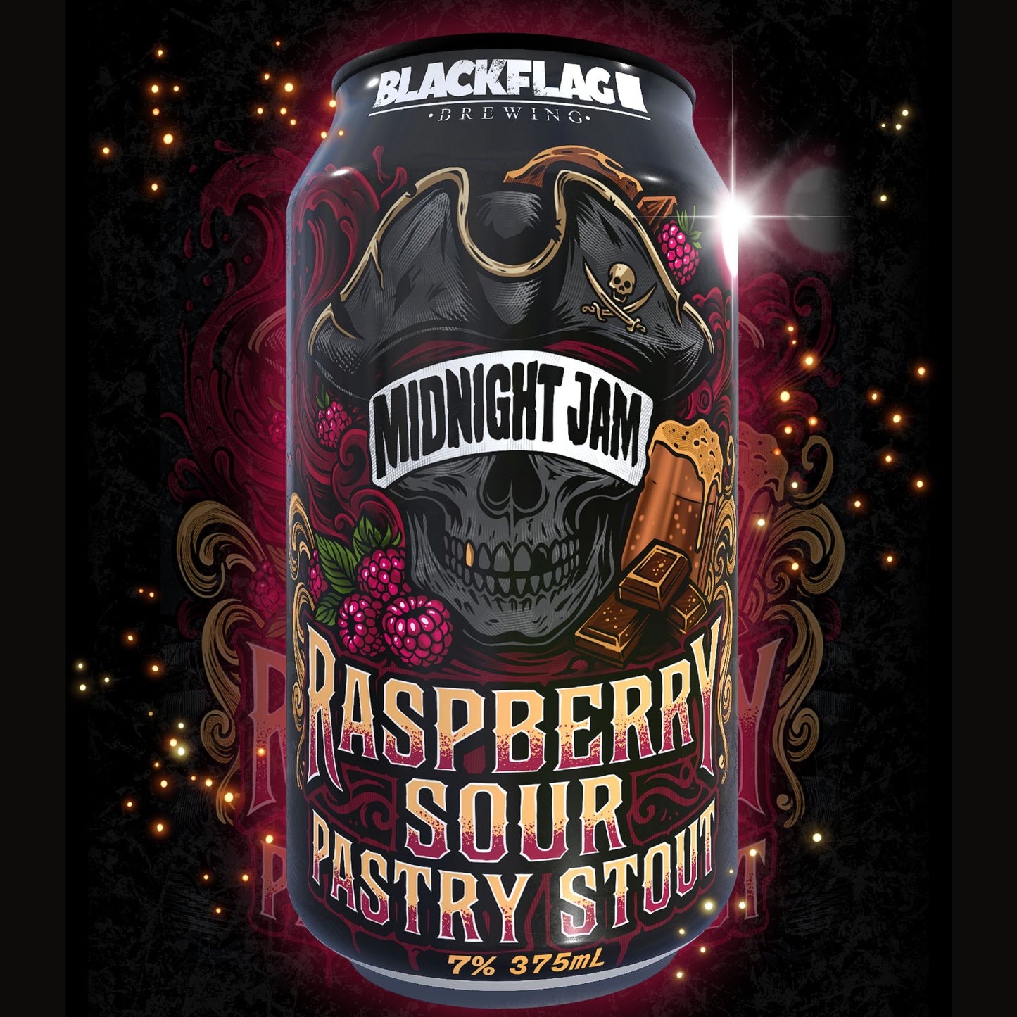 Blackflag Midnight Jam Raspberry Sour Pastry Stout