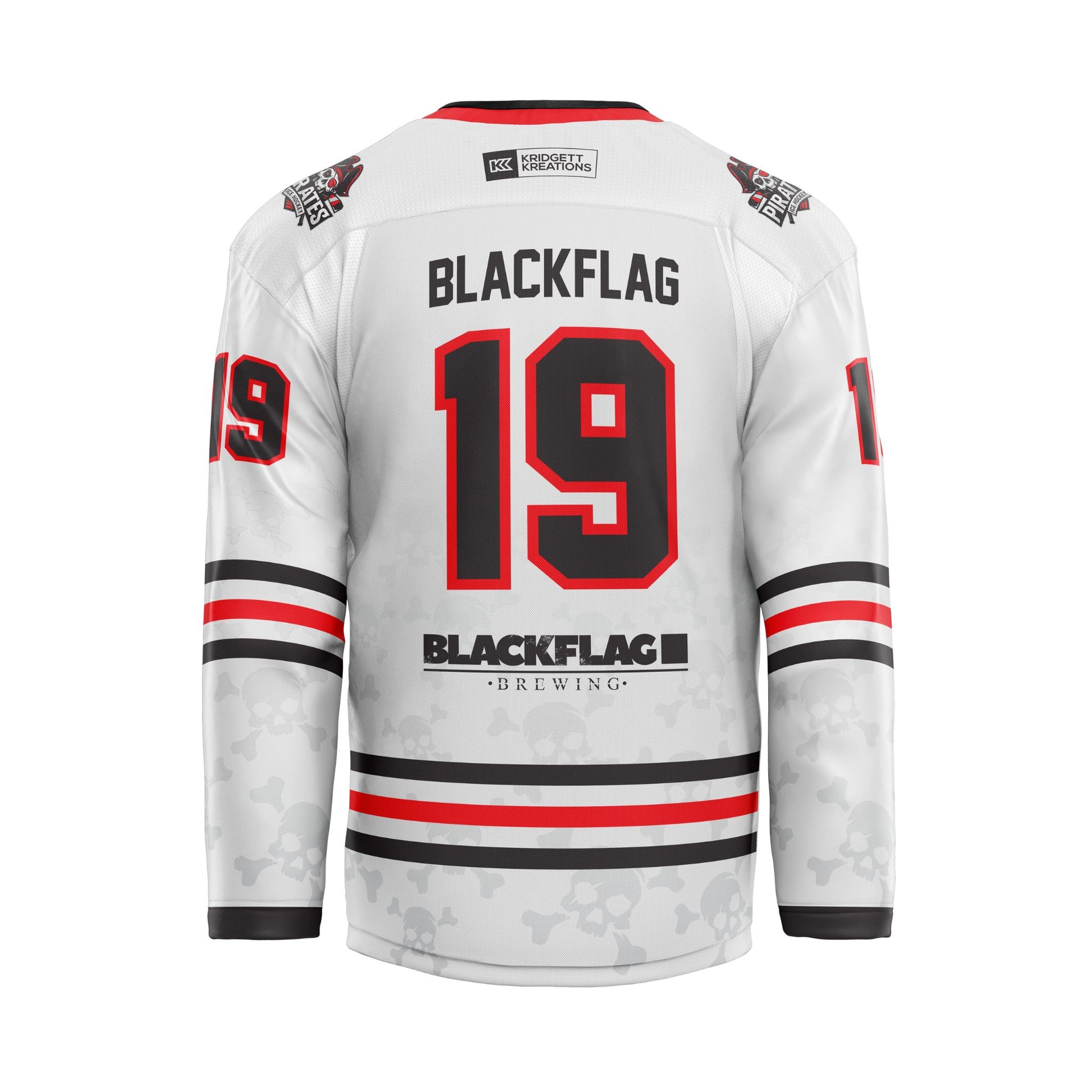 Brisbane Pirates Away Custom Jersey Back